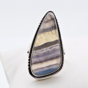 Sterling Silver Rainbow Fluorite Ring Size 7 Sterling Silver Rainbow Fluorite Ring Size 7