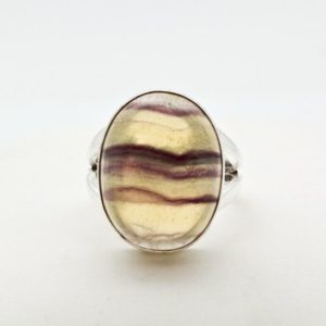 Sterling Silver Rainbow Fluorite Ring Size 5 Sterling Silver Rainbow Fluorite Ring Size 5