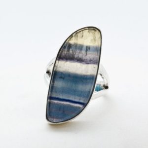Sterling Silver Rainbow Fluorite Ring Size 6 Sterling Silver Rainbow Fluorite Ring Size 6