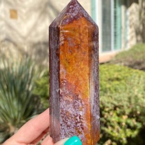 Shop Ocean Jasper Points & Wands! Rainbow Ocean Jasper Tower 396g | Natural genuine stones & crystals in various shapes & sizes. Buy raw cut, tumbled, or polished gemstones for making jewelry or crystal healing energy vibration raising reiki stones. #crystals #gemstones #crystalhealing #crystalsandgemstones #energyhealing #affiliate #ad