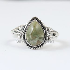Shop Rainforest Jasper Rings! AA+ Rainforest Jasper Ring, Polished Gemstone Ring, Gemstone Ring, Natural Ring, 925 Sterling Silver Ring, Wonderful Gift Ring For Women's | Natural genuine Rainforest Jasper rings, simple unique handcrafted gemstone rings. #rings #jewelry #shopping #gift #handmade #fashion #style #affiliate #ad