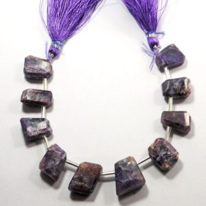 Shop Charoite Faceted Beads! Rare Natural Charoite Faceted Nugget Shape Top Drill Gemstone Beads 12×10-14×12 MM Approx Gemstone Beads 6 Inch Necklace Strand For Jewelry | Natural genuine faceted Charoite beads for beading and jewelry making.  #jewelry #beads #beadedjewelry #diyjewelry #jewelrymaking #beadstore #beading #affiliate #ad