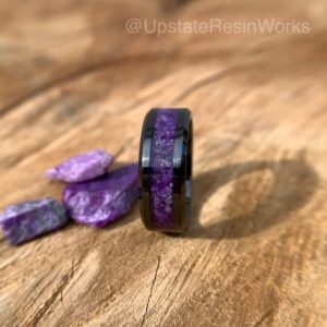 Real Sugilite Band, Sugilite Ring, Purple Sugilite band, for him, for her, vow renewal, wedding band, engagement band, promise band | Natural genuine Gemstone rings, simple unique alternative gemstone engagement rings. #rings #jewelry #bridal #wedding #jewelryaccessories #engagementrings #weddingideas #affiliate #ad