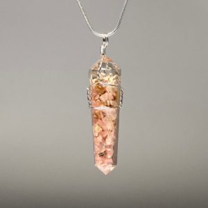 Shop Rhodochrosite Pendants! Rhodochrosite Crystal Orgonite Pendant Wire Wrapped | Natural genuine Rhodochrosite pendants. Buy crystal jewelry, handmade handcrafted artisan jewelry for women.  Unique handmade gift ideas. #jewelry #beadedpendants #beadedjewelry #gift #shopping #handmadejewelry #fashion #style #product #pendants #affiliate #ad
