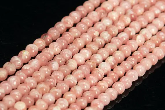 Genuine Natural Orange Pink Rhodochrosite Loose Beads Argentina Grade Aaa Round Shape 3mm