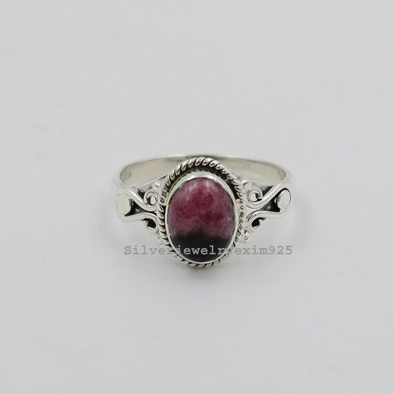 Rhodonite Ring | Pink Rhodonite Ring | 925 Sterling Silver Ring | Gemstone Ring | Rhodonite Jewelry | Rings For Wife | Statement Ring