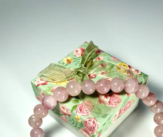 Genuine Madagascar Rose Quartz Aaa Quality 8mm Beaded Bracelet Excellent Support Stone For Most Other Types Of Cancer