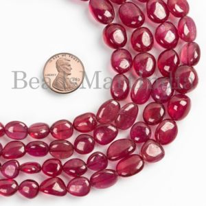 Shop Ruby Chip & Nugget Beads! 6×8-9×12 mm Ruby Beads, Ruby Nuggets Beads, Ruby Smooth Beads, Ruby Gemstone Beads, Natural Ruby Plain Beads, Ruby Smooth Nuggets Beads | Natural genuine chip Ruby beads for beading and jewelry making.  #jewelry #beads #beadedjewelry #diyjewelry #jewelrymaking #beadstore #beading #affiliate #ad