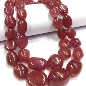 Shop Ruby Chip & Nugget Beads! AAA QUALITY~~Natural Ruby Nuggets Shape Beads Beautiful Gorgeous Nuggets Beads Smooth Polished Ruby Nuggets Necklace Ruby Gemstone Beads. | Natural genuine chip Ruby beads for beading and jewelry making.  #jewelry #beads #beadedjewelry #diyjewelry #jewelrymaking #beadstore #beading #affiliate #ad