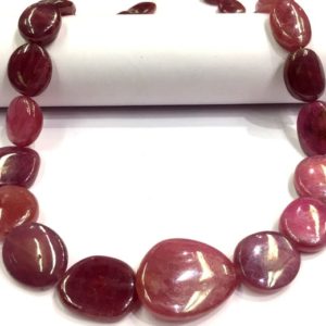 Shop Ruby Chip & Nugget Beads! AAA+ QUALITY~~Natural Ruby Smooth Polished Nuggets Beads Bigger Size Flat Nuggets Beads Truly Gorgeous Smooth Ruby Nuggets Gemstone Beads. | Natural genuine chip Ruby beads for beading and jewelry making.  #jewelry #beads #beadedjewelry #diyjewelry #jewelrymaking #beadstore #beading #affiliate #ad