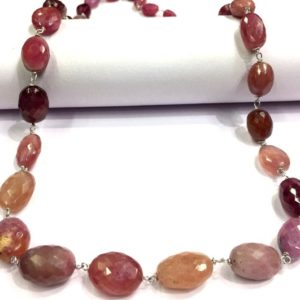 Shop Ruby Chip & Nugget Beads! Extremely Beautiful~Natural Ruby Beads Necklace Ruby Rosary Beads 925 Sterling Silver Rosary Chain Necklace Ruby Nuggets Beads Gift For Her. | Natural genuine chip Ruby beads for beading and jewelry making.  #jewelry #beads #beadedjewelry #diyjewelry #jewelrymaking #beadstore #beading #affiliate #ad