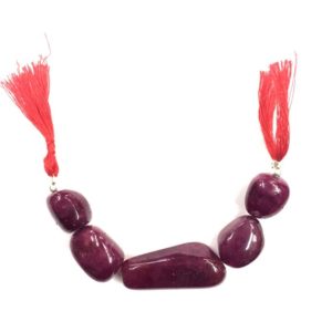 Shop Ruby Chip & Nugget Beads! Natural Smooth 5 Piece Ruby Nugget Beads 14mm Plain Beads Nugget Shape Gemstone Beads | Natural genuine chip Ruby beads for beading and jewelry making.  #jewelry #beads #beadedjewelry #diyjewelry #jewelrymaking #beadstore #beading #affiliate #ad