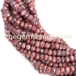 Shop Ruby Faceted Beads! Ruby Faceted Rondelle Shape Beads, 5mm Natural Corundum Faceted Rondelle Beads, Ruby Faceted Beads, Ruby Rondelle Beads | Natural genuine faceted Ruby beads for beading and jewelry making.  #jewelry #beads #beadedjewelry #diyjewelry #jewelrymaking #beadstore #beading #affiliate #ad