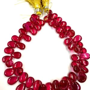 Shop Ruby Bead Shapes! AAAA++ QUALITY~~Gorgeous Stunning Ruby Corundum Smooth Teardrop Beads Pear Shape Ruby Pear Beads Ruby Gemstone Beads Jewelry Making Beads. | Natural genuine other-shape Ruby beads for beading and jewelry making.  #jewelry #beads #beadedjewelry #diyjewelry #jewelrymaking #beadstore #beading #affiliate #ad