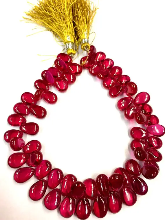 Aaaa++ Quality~~gorgeous Stunning Ruby Corundum Smooth Teardrop Beads Pear Shape Ruby Pear Beads Ruby Gemstone Beads Jewelry Making Beads.