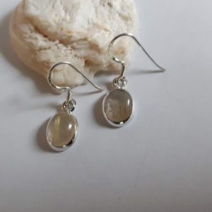 Shop Rutilated Quartz Earrings! Rutilated quartz earrings; 92.5 sterling silver, ear  hook option | Natural genuine Rutilated Quartz earrings. Buy crystal jewelry, handmade handcrafted artisan jewelry for women.  Unique handmade gift ideas. #jewelry #beadedearrings #beadedjewelry #gift #shopping #handmadejewelry #fashion #style #product #earrings #affiliate #ad