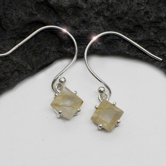Rays Of The Sun - Amazing Rutilated Quartz Sterling Silver Earrings
