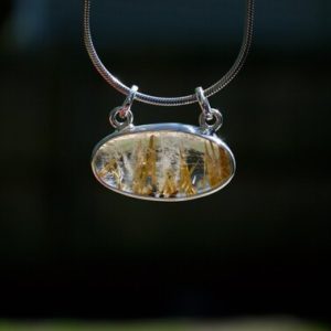 Shop Rutilated Quartz Pendants! Double Bail Glistening Rutilated Quartz Pendant // Rutilated Quartz Jewelry // Sterling Silver // Village Silversmith | Natural genuine Rutilated Quartz pendants. Buy crystal jewelry, handmade handcrafted artisan jewelry for women.  Unique handmade gift ideas. #jewelry #beadedpendants #beadedjewelry #gift #shopping #handmadejewelry #fashion #style #product #pendants #affiliate #ad