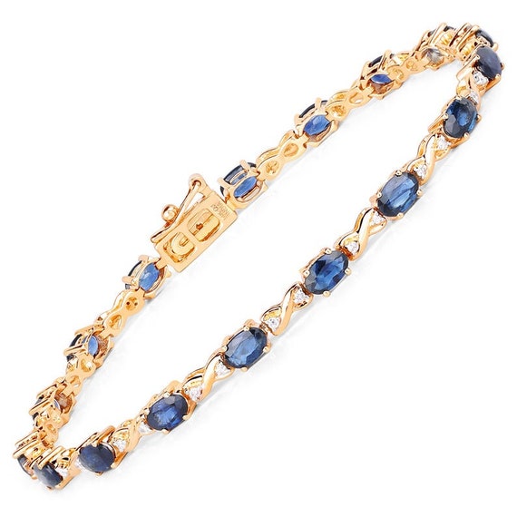 Natural Blue Sapphire Infinity Linking Bracelet ,sapphire Bracelet, Infinity Bracelet, September Birthstone, Birthday Gift, Anniversary Gift
