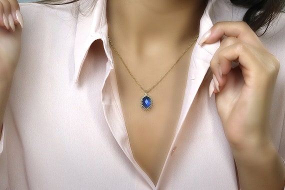 Custom Sapphire Necklace · Bridesmaid Necklace · September Birthstone Necklace · Sapphire Jewelry · Gemstone Necklace