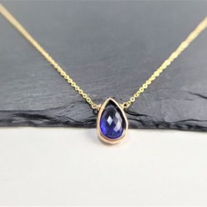 Shop Sapphire Pendants! Genuine Sapphire Necklace, September Birthstone /Handmade Jewelry/ Blue Sapphire Pendant, Necklaces for Women, Simple Gold Necklace, Dainty | Natural genuine Sapphire pendants. Buy crystal jewelry, handmade handcrafted artisan jewelry for women.  Unique handmade gift ideas. #jewelry #beadedpendants #beadedjewelry #gift #shopping #handmadejewelry #fashion #style #product #pendants #affiliate #ad