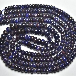 Shop Sapphire Rondelle Beads! 14 Inches Strand Natural Sapphire Rondelle Beads 3mm to 5mm Smooth Rondelles Gemstone Beads Jewelry Blue Sapphire Plain Beads Strand No5347A | Natural genuine rondelle Sapphire beads for beading and jewelry making.  #jewelry #beads #beadedjewelry #diyjewelry #jewelrymaking #beadstore #beading #affiliate #ad