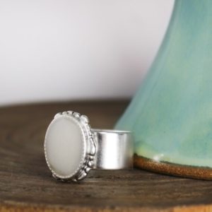 Shop Selenite Jewelry! Selenite Ring – Chakra Ring – Meditation Ring – Large Statement Ring | Natural genuine Selenite jewelry. Buy crystal jewelry, handmade handcrafted artisan jewelry for women.  Unique handmade gift ideas. #jewelry #beadedjewelry #beadedjewelry #gift #shopping #handmadejewelry #fashion #style #product #jewelry #affiliate #ad