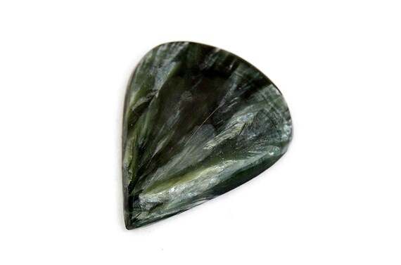 Seraphinite Cabochon Gemstone (25mm X 20mm X 4mm) 14.5cts - Drop Cabochon Stone