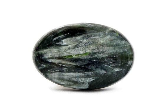 Seraphinite Cabochon Gemstone (31mm X 20mm X 6mm) 30.5cts - Oval Cabochon Stone - Seraphinite Stone