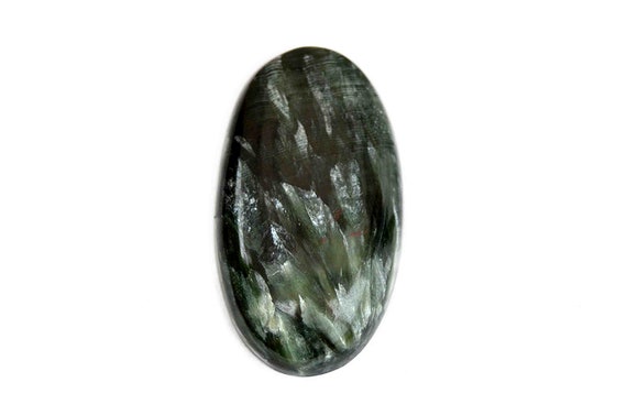 Seraphinite Oval Cabochon (30mm X 17mm X 5mm) 22.5cts - Loose Gemstone - Natural Stone