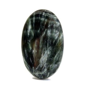 Shop Seraphinite Stones & Crystals! Seraphinite Oval Cabochon Stone (32mm x 20mm x 5mm) 30.5cts – Natural Gemstone | Natural genuine stones & crystals in various shapes & sizes. Buy raw cut, tumbled, or polished gemstones for making jewelry or crystal healing energy vibration raising reiki stones. #crystals #gemstones #crystalhealing #crystalsandgemstones #energyhealing #affiliate #ad