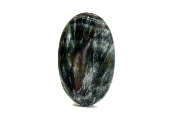 Seraphinite Oval Cabochon Stone (32mm X 20mm X 5mm) 30.5cts - Natural Gemstone