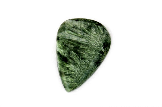 Seraphinite Cabochon Stone (35mm X 23mm X 5mm) 30.5cts - Drop Gemstone
