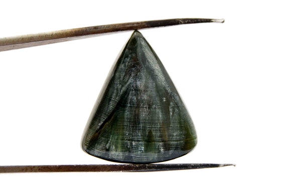 Seraphinite Triangle Cabochon Stone (22mm X 19mm X 5mm) 16cts - Cabochon Gemstone