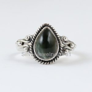 Shop Seraphinite Rings! Natural Seraphinite Ring ,Polished Gemstone Ring, 925 Solid Sterling Silver Ring, Natural Stone Ring, Women's Ring, Handmade Sliver Ring | Natural genuine Seraphinite rings, simple unique handcrafted gemstone rings. #rings #jewelry #shopping #gift #handmade #fashion #style #affiliate #ad