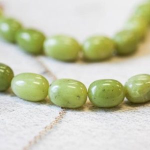 Shop Serpentine Beads! M/ Olive Jade 10x14mm Nugget Beads Size Varies 16" Strand Natural Lime Green Serpentine Gemstone Smooth Tumble Beads for Crafts For Jewelry | Natural genuine beads Serpentine beads for beading and jewelry making.  #jewelry #beads #beadedjewelry #diyjewelry #jewelrymaking #beadstore #beading #affiliate #ad