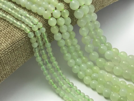 New Jade Serpentine Beads 8mm Beads Green Beads Smooth Beads Light Green 8mm Gemstone Beads Green Gemstone Beads