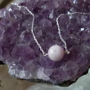 Shop Kunzite Necklaces! Silver Kunzite necklace- Sterling silver necklace- Dainty necklace – Kunzite Emotional Healing Energy | Natural genuine Kunzite necklaces. Buy crystal jewelry, handmade handcrafted artisan jewelry for women.  Unique handmade gift ideas. #jewelry #beadednecklaces #beadedjewelry #gift #shopping #handmadejewelry #fashion #style #product #necklaces #affiliate #ad
