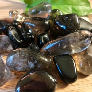 Shop Tumbled Smoky Quartz Crystals & Pocket Stones! Tumbled Smoky Quartz Stones Set with Gift Bag and Note SME | Natural genuine stones & crystals in various shapes & sizes. Buy raw cut, tumbled, or polished gemstones for making jewelry or crystal healing energy vibration raising reiki stones. #crystals #gemstones #crystalhealing #crystalsandgemstones #energyhealing #affiliate #ad