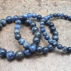 Sodalite Gemstone Bracelet, 7 inch | Natural genuine Sodalite bracelets. Buy crystal jewelry, handmade handcrafted artisan jewelry for women.  Unique handmade gift ideas. #jewelry #beadedbracelets #beadedjewelry #gift #shopping #handmadejewelry #fashion #style #product #bracelets #affiliate #ad