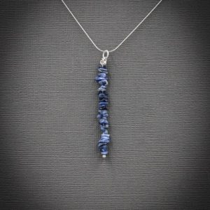 Shop Sodalite Pendants! Sodalite Pendant Gem Bar Necklace Throat Chakra Anxiety Jewelry, Sodalite Necklace | Natural genuine Sodalite pendants. Buy crystal jewelry, handmade handcrafted artisan jewelry for women.  Unique handmade gift ideas. #jewelry #beadedpendants #beadedjewelry #gift #shopping #handmadejewelry #fashion #style #product #pendants #affiliate #ad