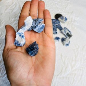 Shop Raw & Rough Sodalite Stones! Sodalite Raw Crystal | Natural genuine stones & crystals in various shapes & sizes. Buy raw cut, tumbled, or polished gemstones for making jewelry or crystal healing energy vibration raising reiki stones. #crystals #gemstones #crystalhealing #crystalsandgemstones #energyhealing #affiliate #ad