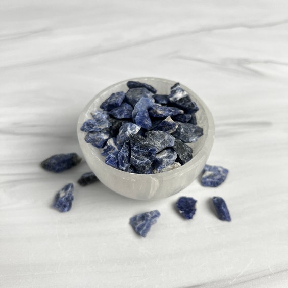 Sodalite Raw Crystals Bulk | These Small Healing Crystals Work Great For Crystal Grids, Crystal Decor, Or Used In Crystal Candles