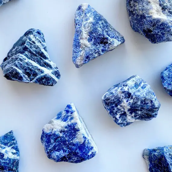Sodalite Raw Rough Crystals | Intuition | Calmness |