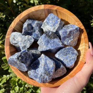 Shop Raw & Rough Sodalite Stones! Sodalite Raw stone | Natural genuine stones & crystals in various shapes & sizes. Buy raw cut, tumbled, or polished gemstones for making jewelry or crystal healing energy vibration raising reiki stones. #crystals #gemstones #crystalhealing #crystalsandgemstones #energyhealing #affiliate #ad