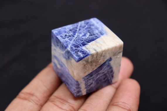 Sodalite Cube Stone / Sodalite Crystal / Sodalite Cube Stone / Cube Sodalite Stone / Sodalite Worry Stone / Reiki Crystal / Pocket Stone.