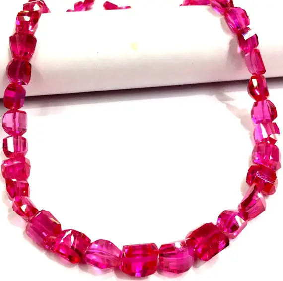 Aaaa++ Quality~~extremely Beautiful~~pink Spinel Faceted Nuggets Beads Full Sparkling Juicy Pink Color Nuggets Spinel Gemstone Beads.