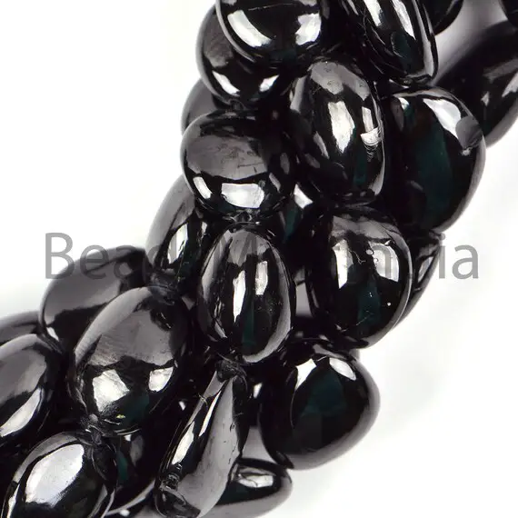 Black Spinel Plain Nugget Shape Natural Beads, Black Spinel Plain Beads, Black Spinel Smooth Beads, Spinel Nugget Beads, Black Spinel Beads