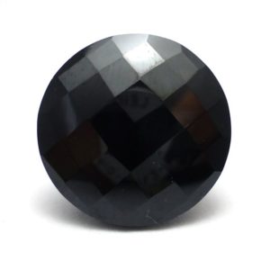 Shop Spinel Stones & Crystals! Black Spinel 16mm Round Checker Cut Loose Gemstone Large Engagement Ring Stone Handmade Black Gothic Goth Unique Unusual Rare | Natural genuine stones & crystals in various shapes & sizes. Buy raw cut, tumbled, or polished gemstones for making jewelry or crystal healing energy vibration raising reiki stones. #crystals #gemstones #crystalhealing #crystalsandgemstones #energyhealing #affiliate #ad
