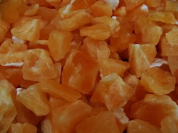 Winter Sale!! 3000 Carat Lots Of Unsearched Natural Orange Calcite Rough + A Free Faceted Gem